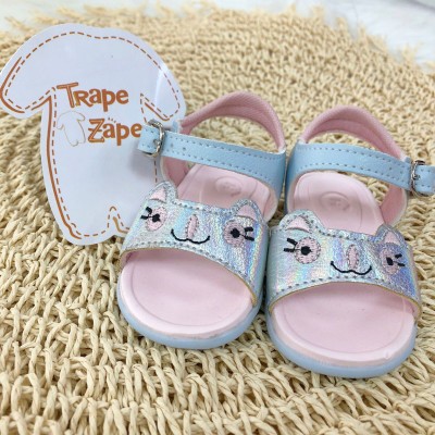 Sandália Chique Top - Cat Azul e Rosa